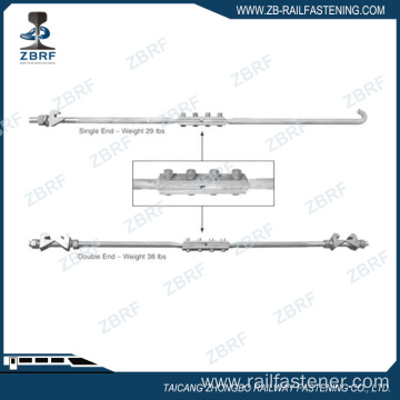 Insulated single end gauge rod for North America